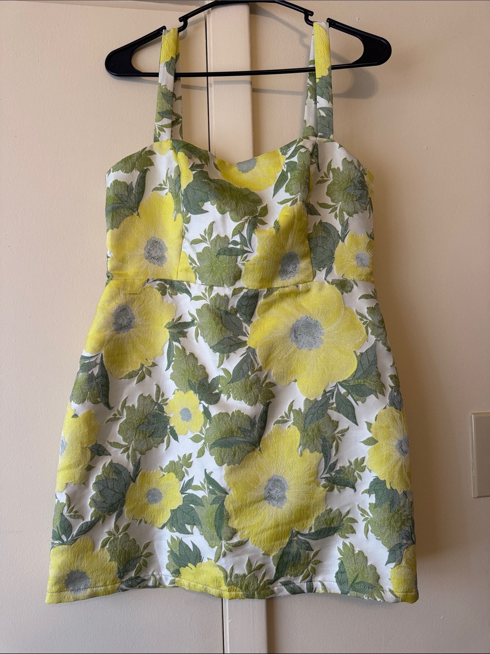 Lulu's Yellow and Green Floral Mini Dress